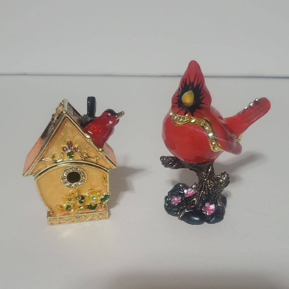 Red Cardinal Trinket Box Set